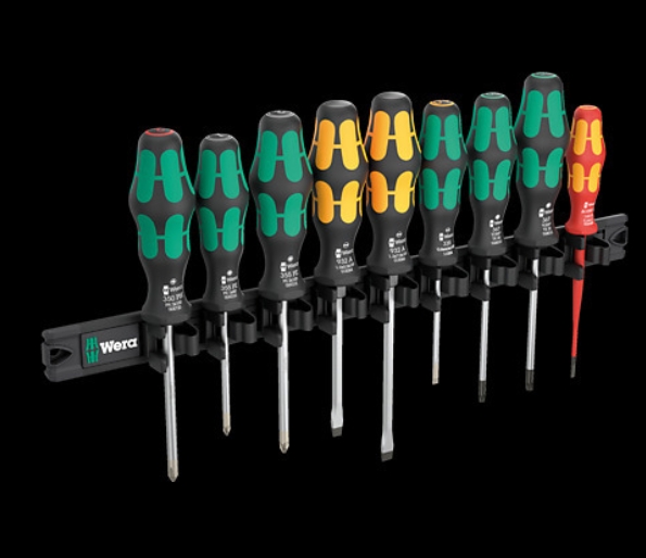 WERA/维拉 螺丝刀组套9650 Magnetic rail Kraftform screwdriver set 05051012001