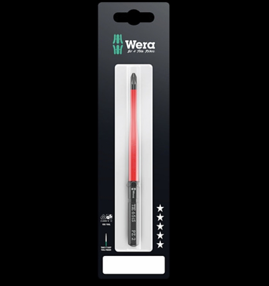 WERA/维拉 穿心米字绝缘螺丝刀杆彩色独立包装Kraftform Kompakt VDE 65 iS PZ 2 x 157 mm TIE SB 05006567001