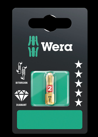 WERA/维拉 851/1 BDC Set SB 展示用批头 851/1 BDC PH 2 x PH 2x25; 05073335001