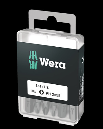 WERA/维拉 851/1 Z PH 3 DIY 批头,10 x PH 3x25; 05072402001