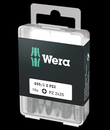 WERA/维拉 855/1 Z PZ 2 DIY 批头,10 x PZ 2x25; 05072404001