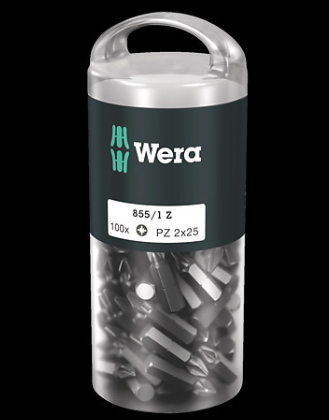 WERA/维拉 855/1 Z PZ 2 DIY 100 批头,100 x PZ 2x25; 05072444001