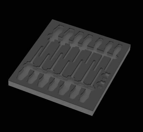 WERA/维拉 工具托盘（不含工具）9811 Foam  VDE screwdriver set 1 05137311001