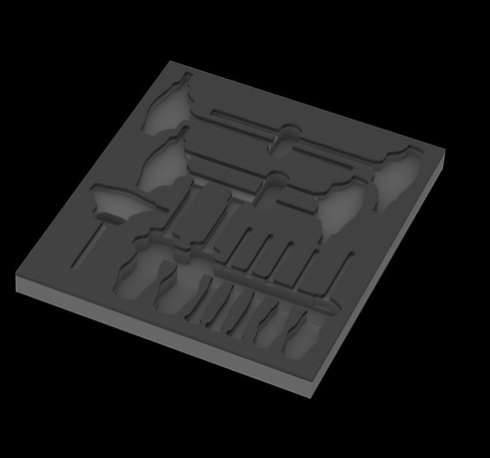 WERA/维拉 工具托盘（不含工具）9813 Foam  Hex screwdriver set 1 05137313001