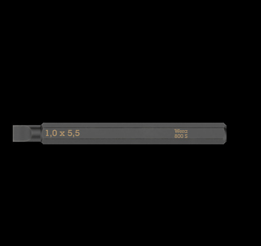 WERA/维拉 一字批头800 S 1,2 x 6,5 x 70 mm 05018142001