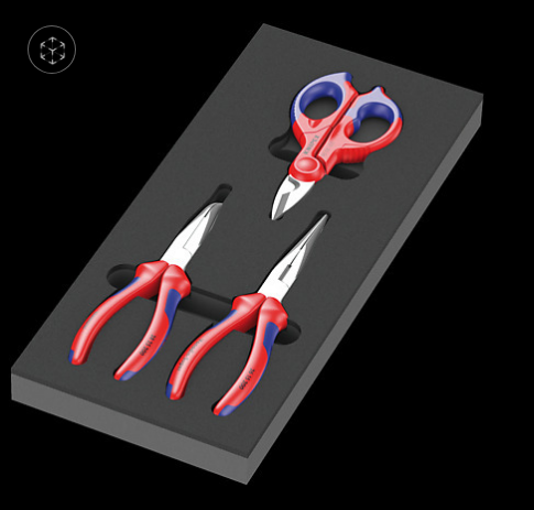 WERA/维拉 用于工具车的托盘组套9781 Foam  KNIPEX pliers set 2 05150181001