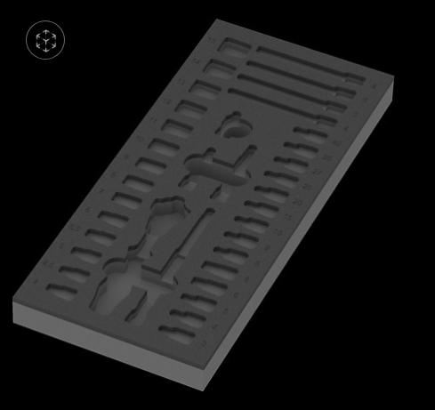 WERA/维拉 工具托盘（不含工具）9820 Foam  8000 A Zyklop 1/4