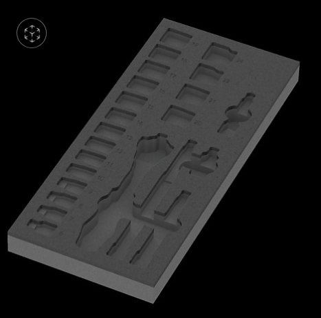 WERA/维拉 工具托盘（不含工具）9821 Foam  8000 B Zyklop 3/8