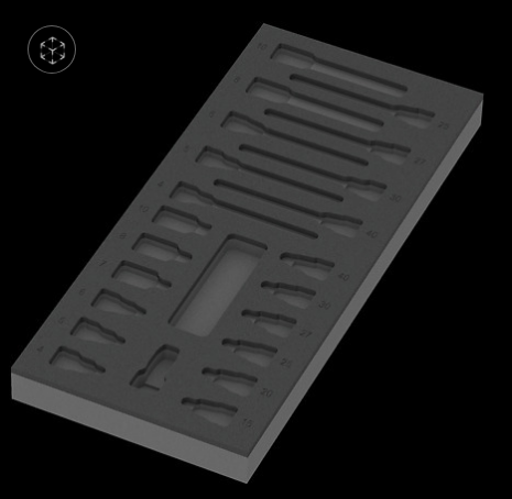 WERA/维拉 工具托盘（不含工具）9823 Foam  Zyklop B 3/8