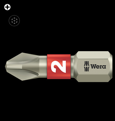 WERA/维拉 3851/1 TS PH 不锈钢十字批头 PH 1x25 05071010001