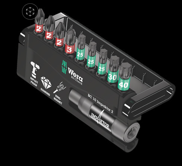 WERA/维拉 8751/67-9/IMP DC Impaktor Bit-Check 批头组套 05057682001