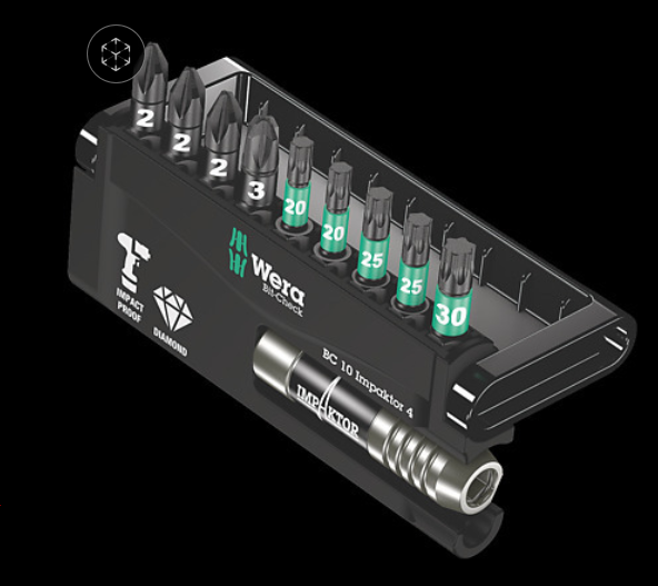 WERA/维拉 Bit-Check 10 Impaktor 4 批头套装 05057417001