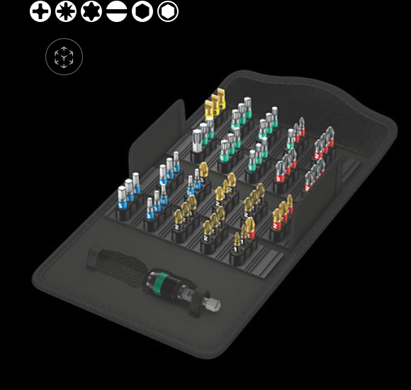 WERA/维拉 Bit-Safe 61 BiTorsion 1批头套装 05057441001