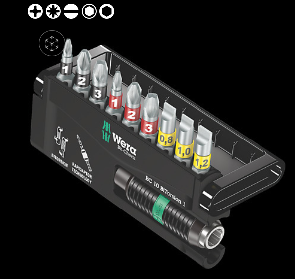 WERA/维拉 8700-9/BTZ 批头套装 05056374001