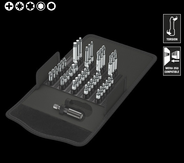WERA/维拉 Bit-Safe 43 Universal 1 批头套装 05057450001