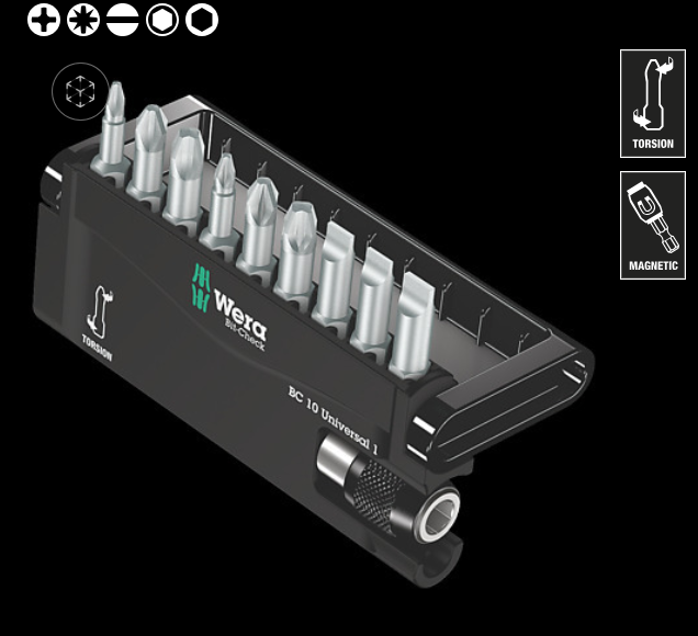 WERA/维拉 8100-9/TZ 批头套装 05056161001