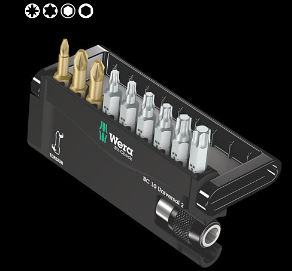 WERA/维拉 Bit-Check 10 通用批头套装2 05134200001
