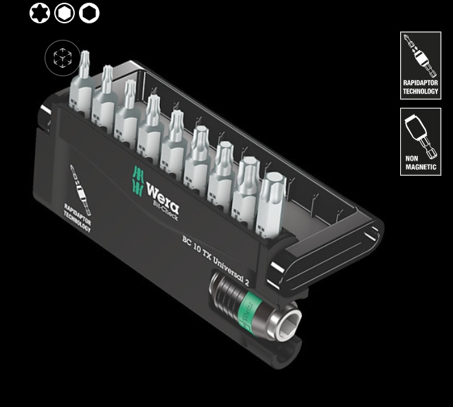 WERA/维拉 8667-9/Z TORX 梅花批头组套 05057115001