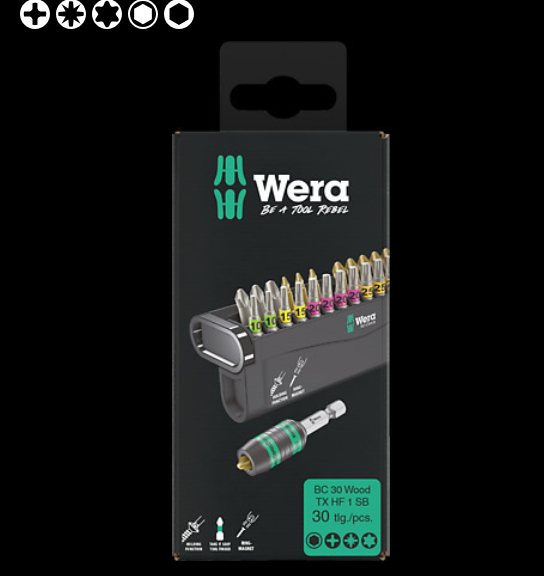 WERA/维拉 Bit-Checks 木工套装(Torx HF) 05057437001