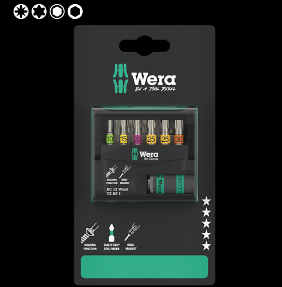 WERA/维拉 Bit-Checks 木工套装(Torx HF) 05073641001
