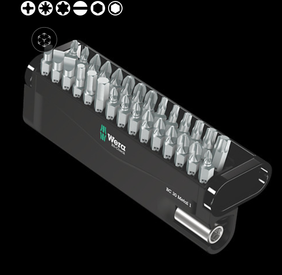 WERA/维拉 Bit-Check 30 Metal 1 批头套装 05057434001