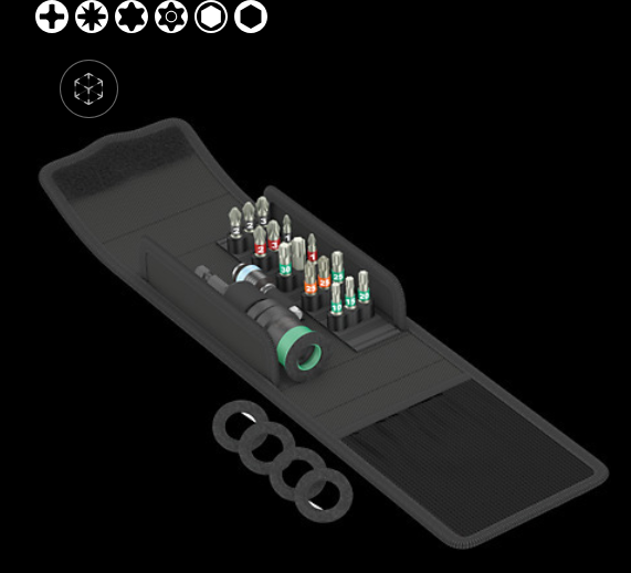 WERA/维拉 Terrassenbau组套 T 1, 批头组件 05134021001