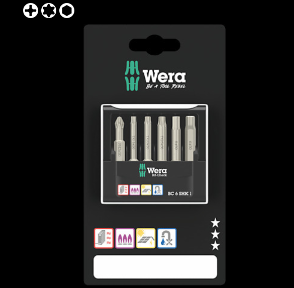 WERA/维拉 批头套装Bit-Check 6 SHK 1 SB 05073631001