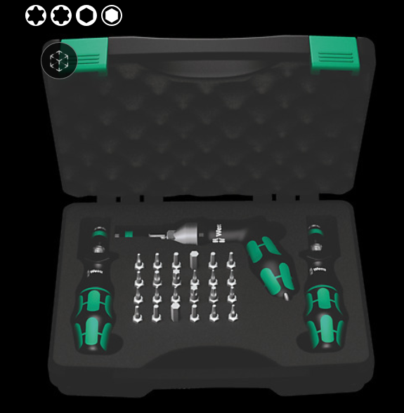 WERA/维拉 7445/46/47 英制扭矩螺丝刀组套 05350451001