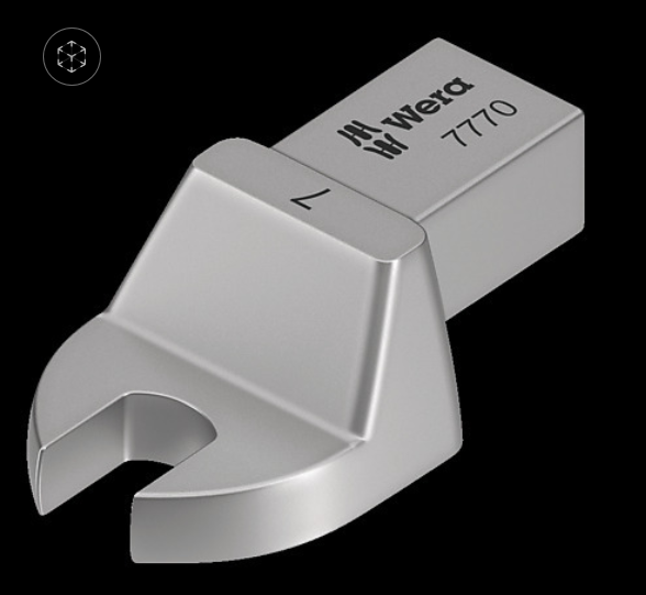 WERA/维拉 7770   9x12mm Maul 19mm扭矩扳手用扳手头19x41.0 05078612001