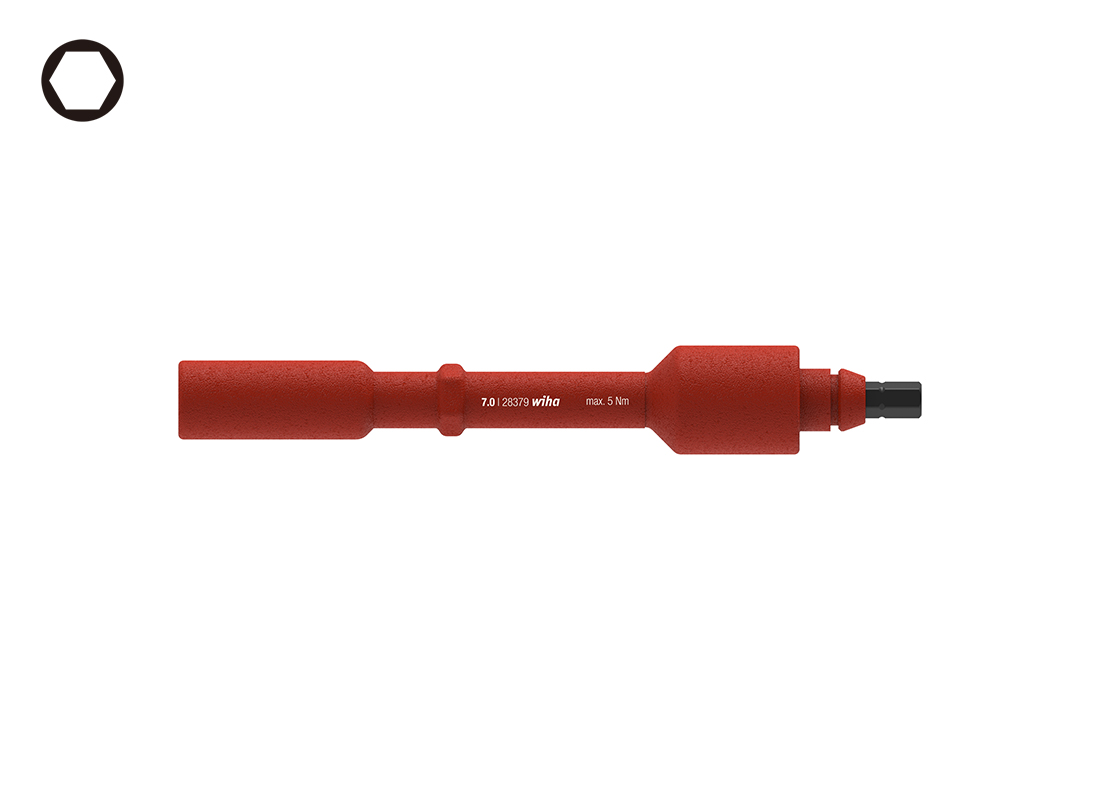 WIHA/威汉 内六角螺母起子杆电工绝缘T柄适用 38928