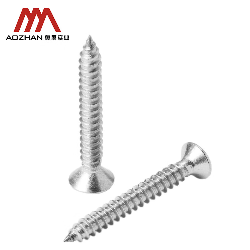 AOZ/奥展 不锈钢十字沉头自攻钉 GB846-85  304 全牙 洗白 ST6.3*38 千支