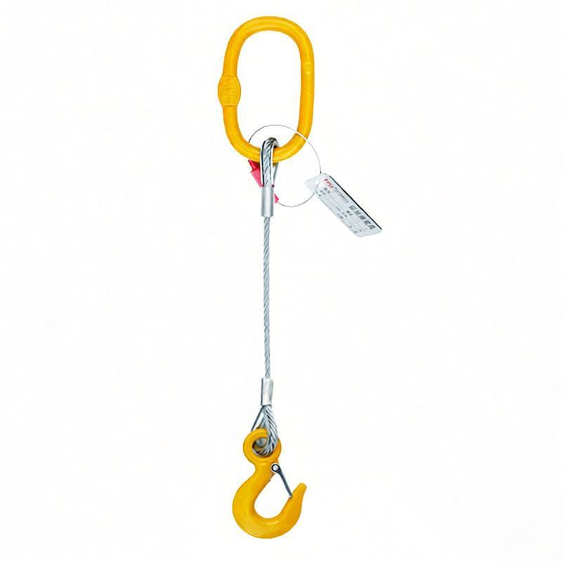 PPU/品尔优 单腿钢丝绳成套压制索具(美式眼型货钩) UPO06-320kg -1m