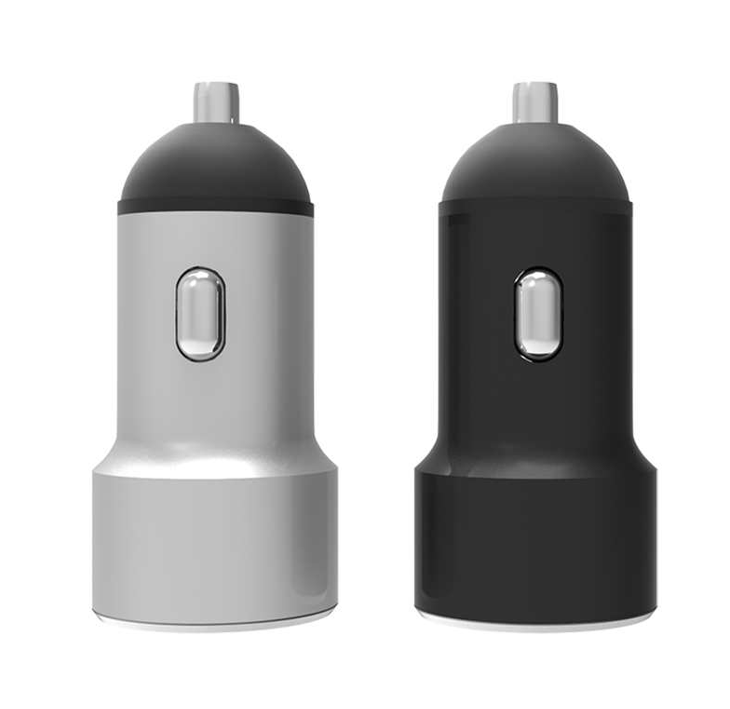 纽曼（Newmine）HC28 金属双U车载充电器 灰色