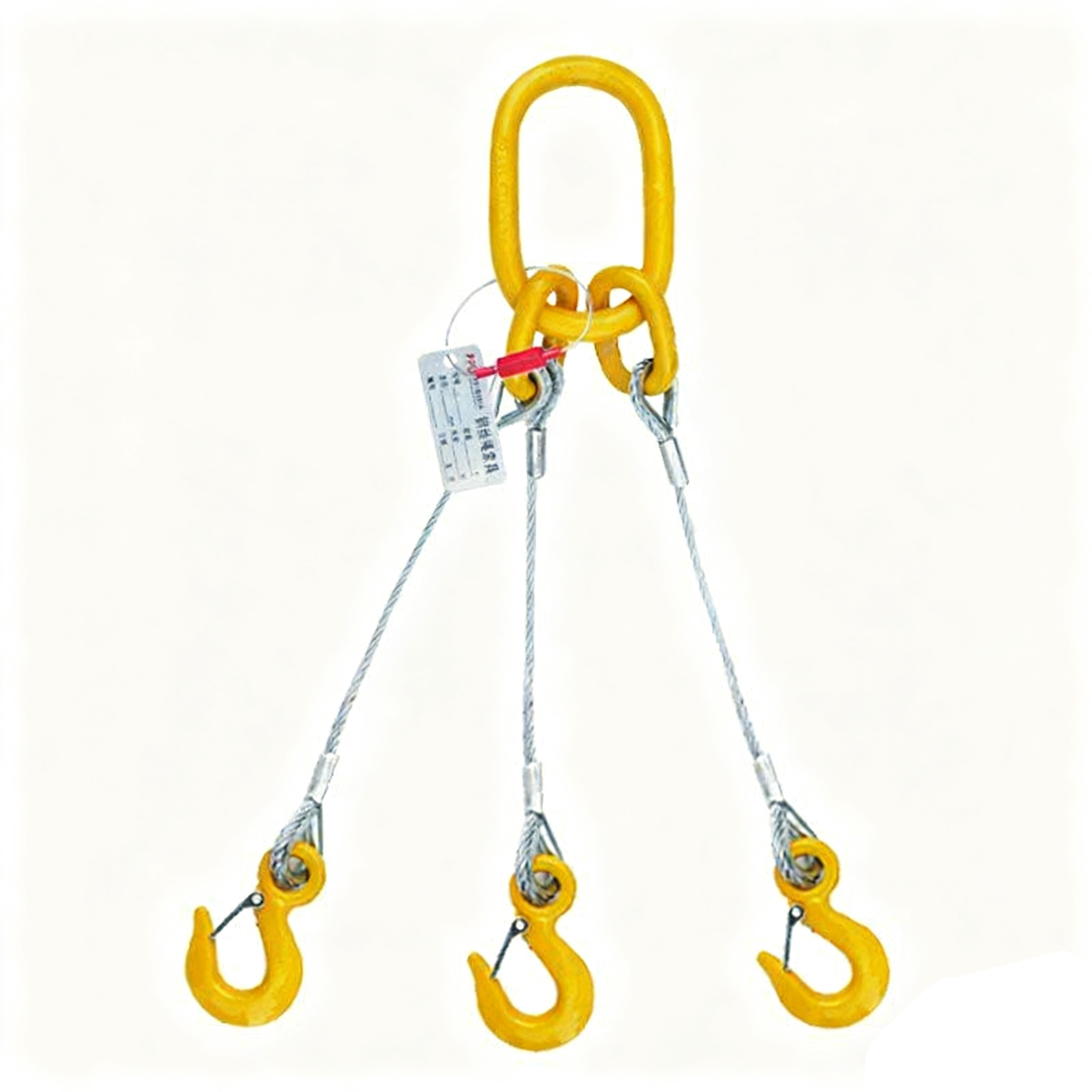 PPU/品尔优 三腿钢丝绳成套压制索具(美式眼型货钩) UPX44-7M--38.96t