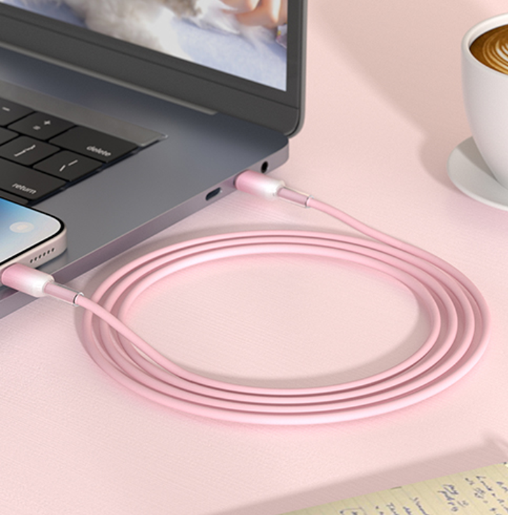 WiWU 流光系列硅胶数据线Wi-C062/Wi-C063白色C-C（60W）