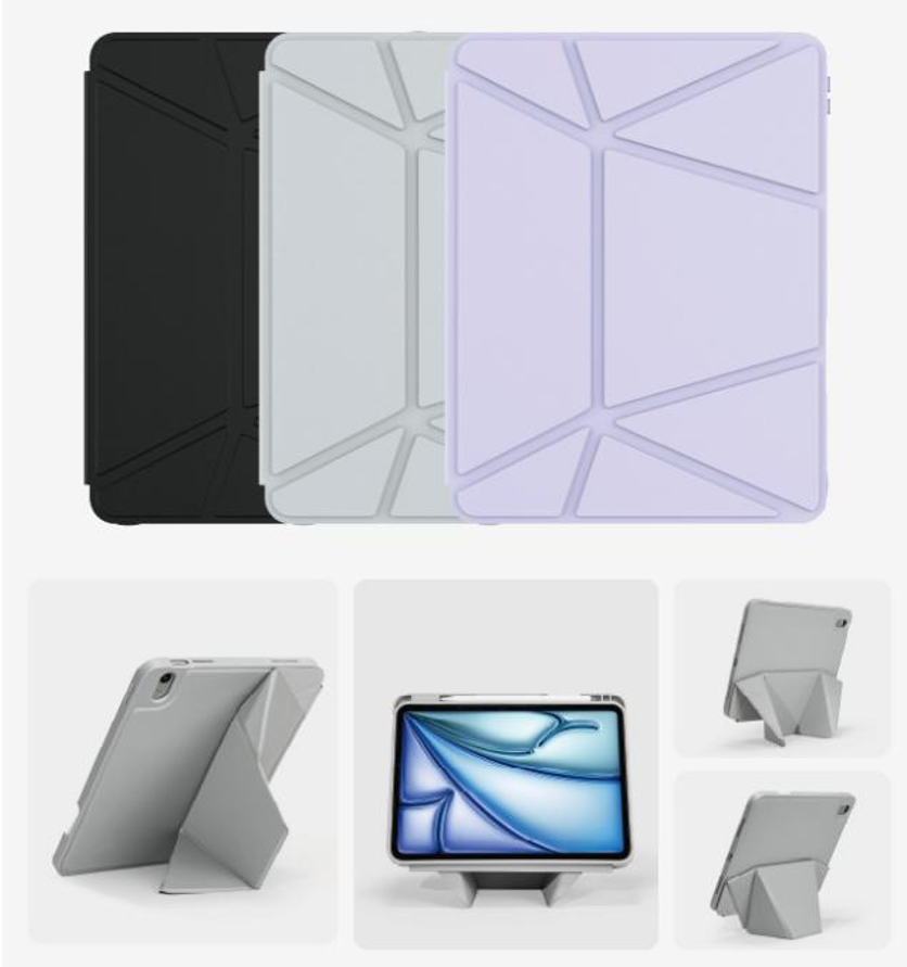 WiWU 变型金刚保护套 JD-106 薰衣草紫 10.2”&10.5”、10.9&11”（通用2024款air）、24款11pro、2022/2025款10.9”