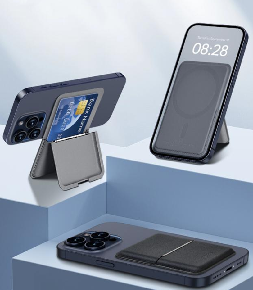 WiWU Mag Wallet磁吸支架卡包 MW-001大象灰