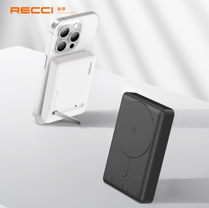 锐思/RECCI 磁吸快充移动电源RPB-W38白色