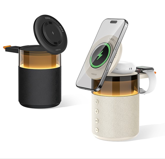 锐思/RECCI 五合一无线充蓝牙音箱RCW-51雅致黑