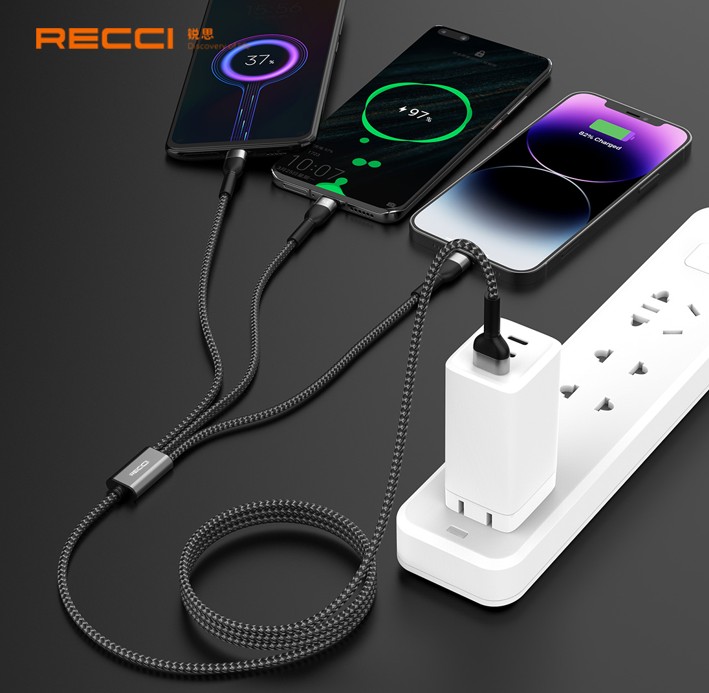 锐思/RECCI 66W 三合一数据线RTC-T12