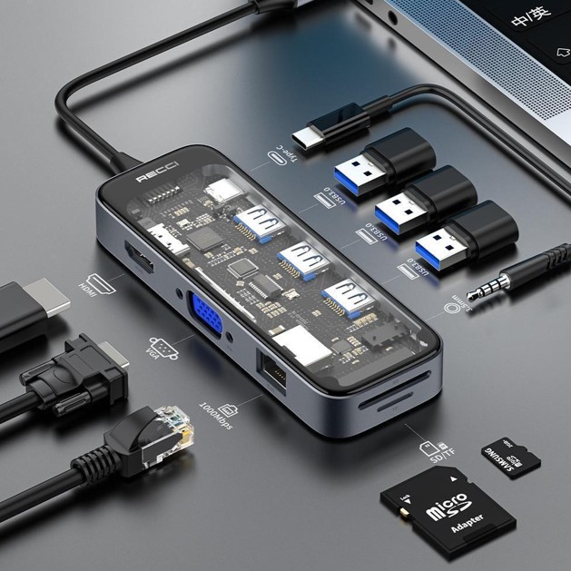 锐思/RECCI 十合一拓展坞RH22